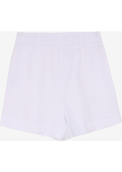 Beyaz Kadın Relaxed Şort F5SL-SHT0064