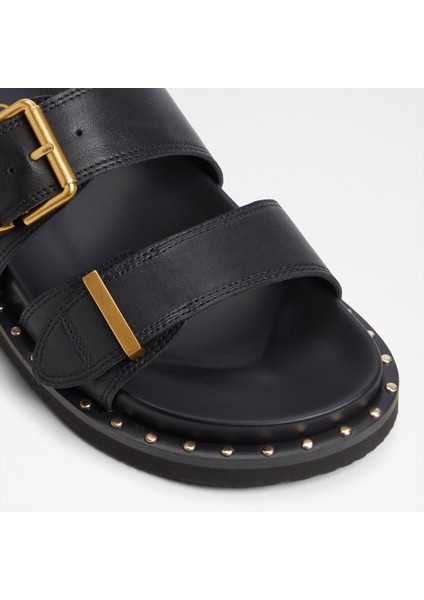 Elyna Sandalet Düz Terlik - Siyah indirimleri