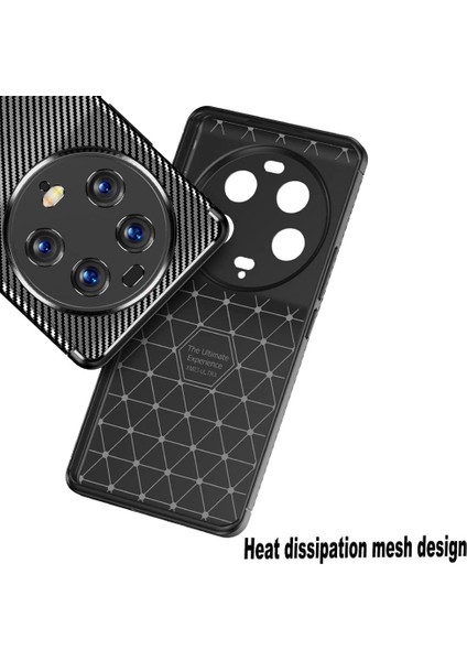 Xiaomi Redmi 14C Uyumlu Kılıf Karbon Görünümlü Kamera Koruyculu Mat Kaymaz Slikon Kapak