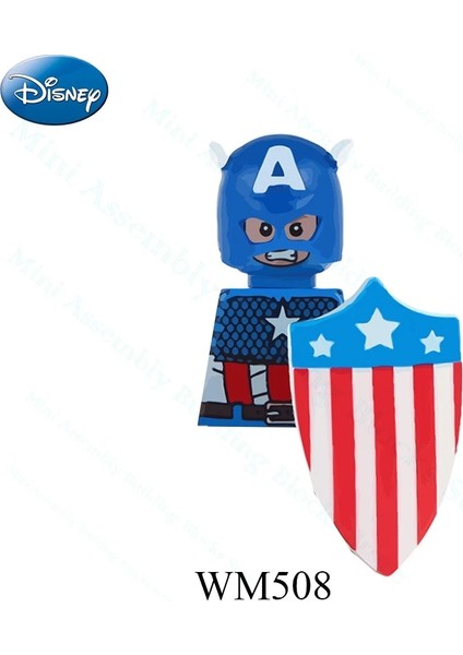 WM621 Disney Yapı Taşlarımini Bloklar Kaptan Amerika Demir Adam Doktor Strange Deadpool Mini Tuğla Aksiyon Figürleri Çocuklar Mini Oyuncaklar 1 (Yurt Dışından)