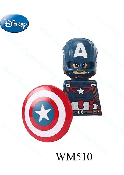 WM621 Disney Yapı Taşlarımini Bloklar Kaptan Amerika Demir Adam Doktor Strange Deadpool Mini Tuğla Aksiyon Figürleri Çocuklar Mini Oyuncaklar 1 (Yurt Dışından)