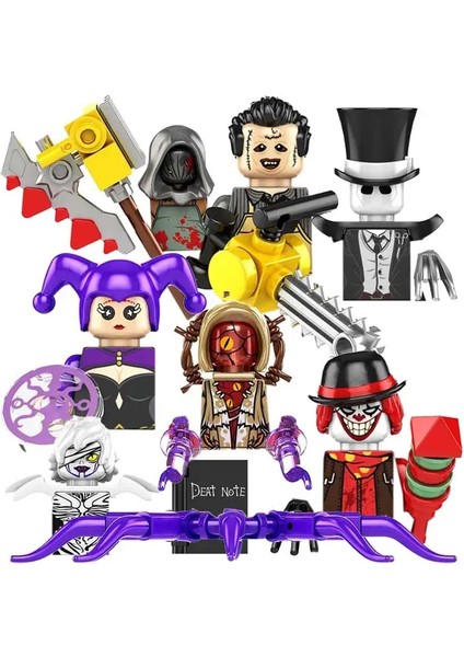KF1829 KF6173 Cadılar Bayramı Yapı Taşları Korku Jack Ripper Kasap Jason Ölüm Leatherface Karikatür Mini Figürler Aksiyon Oyuncak Tuğla Çocuklar (Yurt Dışından)