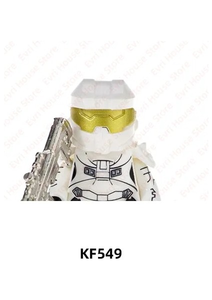 KF549 Oyun Serisi Aksiyon Figürleri Halo Mini Tuğla Master Chief Doll Yapı Taşları Moc Dıy Oyuncaklar Çocuklar Için Birleştirin (Yurt Dışından)