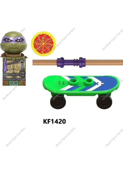 KF1420 KDL817 Tmnt Oyunları Bebek Tuğla Ninja Kaplumbağa Leo Raph Don Bebek Karikatür Mini Figürler Aksiyon Blokları Oyuncak Tuğlalar Çocuklar KF6196 (Yurt Dışından)
