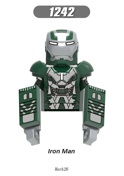 1242 Hasbro Marvel Legends Yapı Taşları Demir Adam Tuğlalar Için Hediyeler Mk1 Minifigürler Mini Aksiyon Figürleri Eğitici Diy Oyuncaklar (Yurt Dışından)