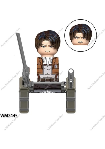 WM2447 WM6148 Titan Yapı Taşlarına Saldırı Wm Levi Mikasa Ackerman Eren Jaeger Anime Karikatür Mini Figürler Aksiyon Japon Oyuncak Tuğlalar (Yurt Dışından)