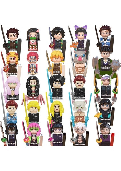 WM2350 WM6116 WM2176 PG2327 Demon Slayer Mini Bebekler Action Figure Oyuncak Birleştirin Tanjirou Nezuko Inosuke Giyuu Kyoujurou Yapı Taşları (Yurt Dışından)