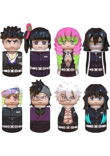 WM2350 WM6116 WM2176 PG2327 Demon Slayer Mini Bebekler Action Figure Oyuncak Birleştirin Tanjirou Nezuko Inosuke Giyuu Kyoujurou Yapı Taşları (Yurt Dışından)