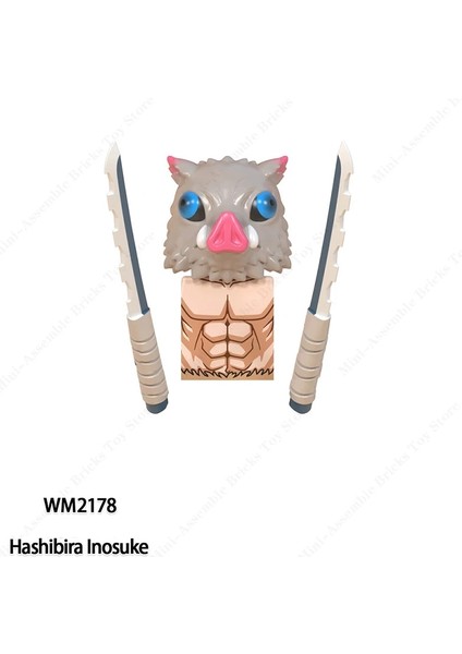 WM2350 WM6116 WM2176 PG2327 Demon Slayer Mini Bebekler Action Figure Oyuncak Birleştirin Tanjirou Nezuko Inosuke Giyuu Kyoujurou Yapı Taşları (Yurt Dışından)