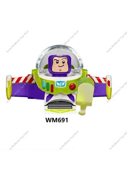WM743 WM6060 Disney Yapı Taşları Buzz Lightyear Mickey Anime Fare Winnie Karikatür Mini Aksiyon Oyuncak Tuğla Çocuklar Hediye WM6066 (Yurt Dışından) modelleri