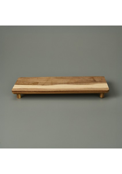 Ayaklı Sunum Tahtası - Kahverengi - 36X14,5X4 cm