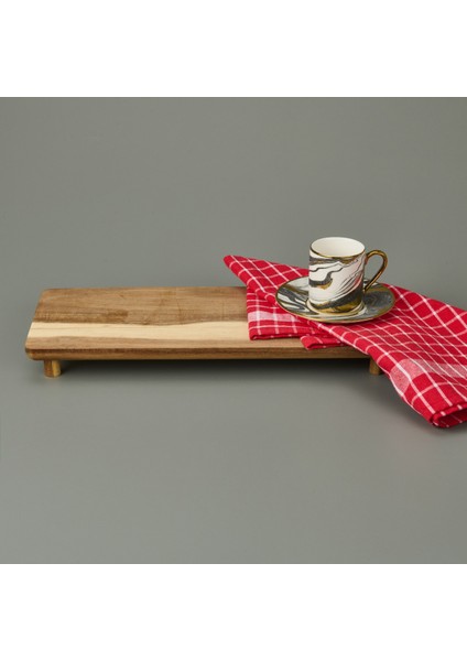 Ayaklı Sunum Tahtası - Kahverengi - 36X14,5X4 cm fiyatları