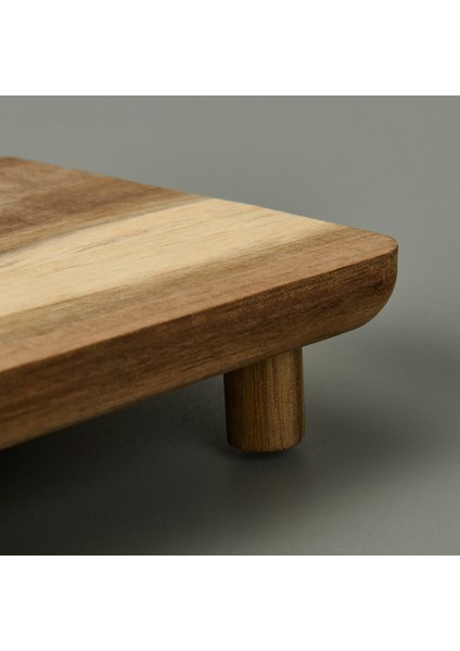 Ayaklı Sunum Tahtası - Kahverengi - 36X14,5X4 cm fırsatları