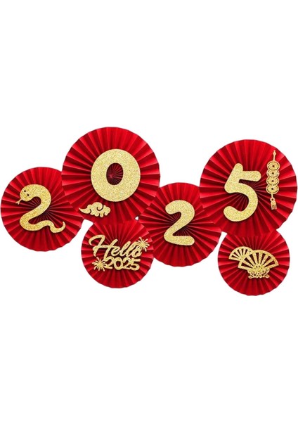 6x 2025 Çin Yılı Kağı Süslemeleri Kutlama Tv A (Yurt Dışından)