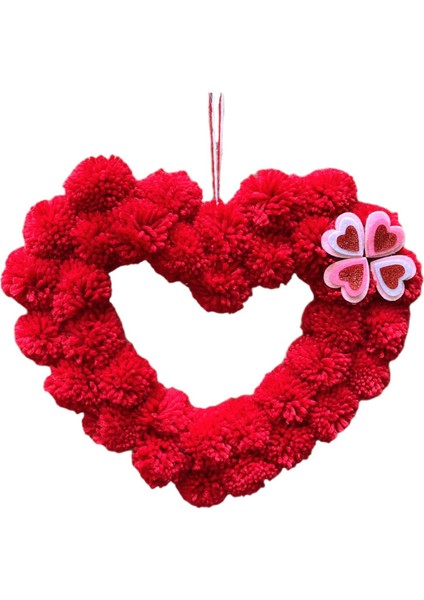 Kırmızı Çelenk Askı Sevgililer Günü Çelenk Festivali Hediye Duvarları (Yurt Dışından)