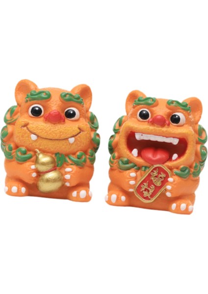 2 Küçük Fortune Heykelleri Şınma Hediye Dekorasyon Turuncu (Yurt Dışından) fırsatları