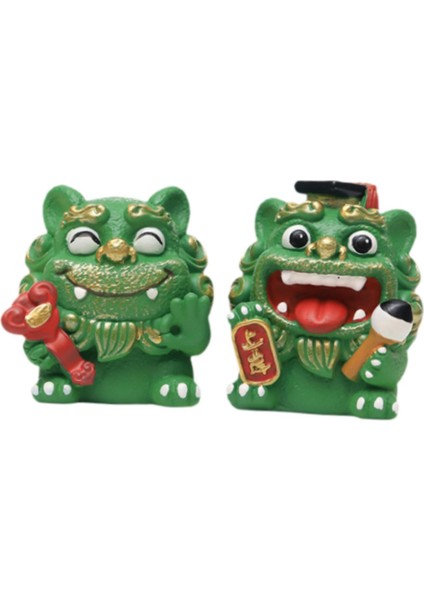 2 Küçük Fortune Heykelleri Şınma Hediye Dekorasyon Yeşil (Yurt Dışından) fiyatları