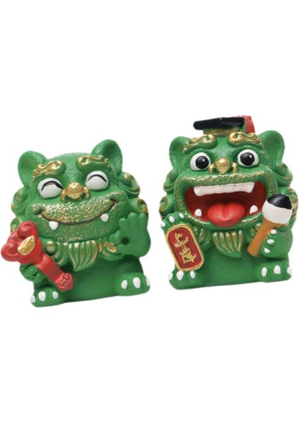 2 Küçük Fortune Heykelleri Şınma Hediye Dekorasyon Yeşil (Yurt Dışından) indirimleri