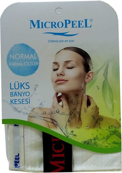 İpek Banyo Kesesi Beyaz 16 x 25