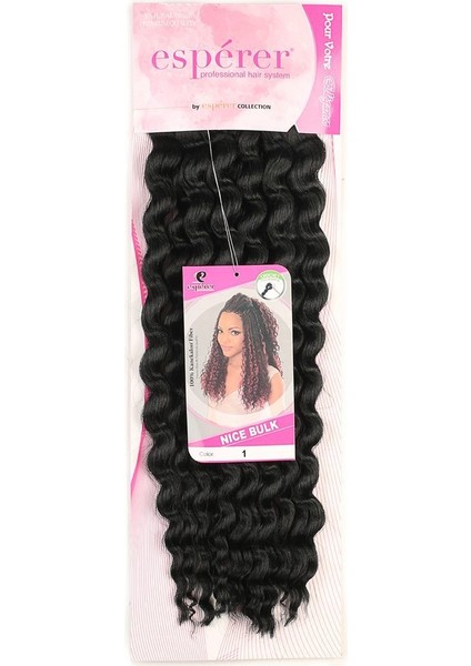 Nice Bulk Afro Su Dalgası Saç / Siyah