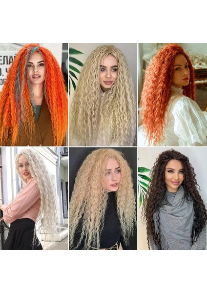 Nice Bulk Afro Su Dalgası Saç / Koyu Kestane