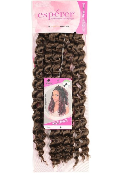 Nice Bulk Afro Su Dalgası Saç / Koyu Kumral