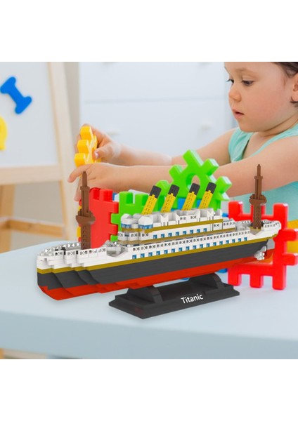 Childrenworld Gemi Yapı Taşları Dıy Renkli Yapay Vapur Montajlı Blok Oyuncak (Yurt Dışından)