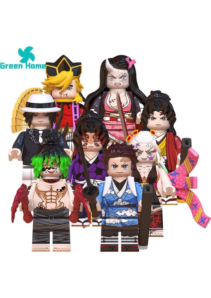Yeşil Ev Mini Yapı Taşları Tuğlalar Oyuncaklar Karikatür Anime Minifigure Gömülü Oyuncak (Yurt Dışından) indirimleri
