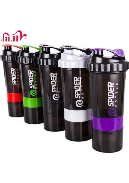 Katlı Shaker Protein Şişesi Toz Shake Bardağı Büyük Kapasiteli Su Şişesi Plastik Karıştırma Kabı Vücut Geliştirme Egzersiz Şişesi (Yurt Dışından)