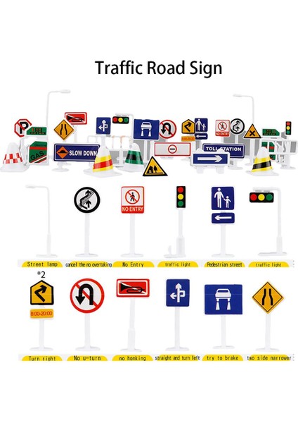 28 Adet Araba Oyuncak Aksesuarları Trafik Yol Işaretleri Çocuk Çocuk Oyuncak Oyunu Öğrenmek Oyna (Yurt Dışından) fiyatları