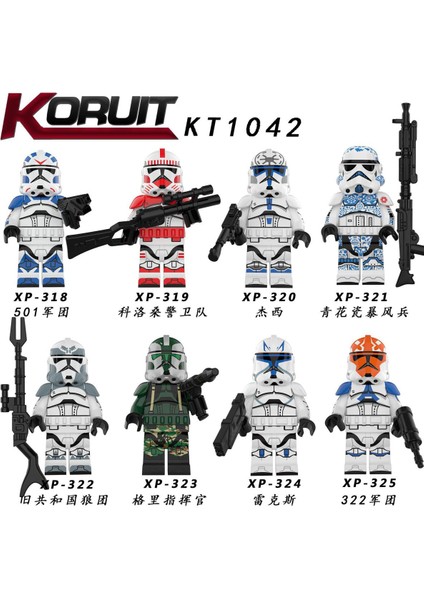 Tek Satış Yıldız Savaşı Figürleri Yapı Taşları 501ST Legion Stormtrooper Jesse Gree Komutanı Rex Minifigures Tuğlalar Boys Koleksiyonu Hediye Oyuncaklar KT1042 (Yurt Dışından)