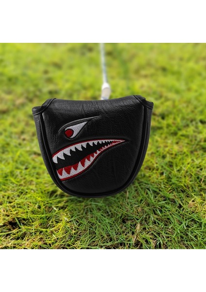 Adet Pu Deri Köpekbalığı Nakış Mıknatıs Golf Tokmak Atıcı Golf Sopası Kılıfı Golf Kulübü Atıcı Headcovers (Yurt Dışından) modelleri