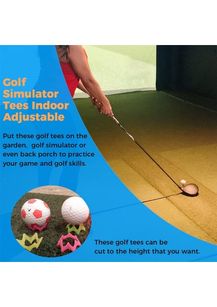 Golf Simülatörü Tees, Çim ve Sürüş Aralığı Için 19 Adet Uygulama Golf Tees Kapalı Tee Golf Eğitim Tees (Yurt Dışından)