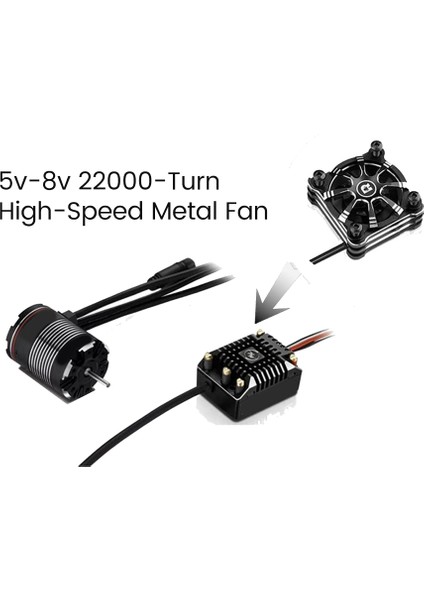 Athlon Için Metal Yüksek Hızlı Fan /10 Drift Esc XD10 Pro 5V-8V 22000 Rpm, Kırmızı (Yurt Dışından) modelleri