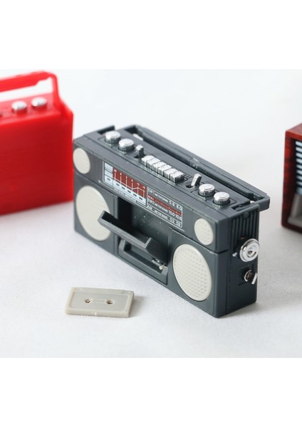 1:12 Evcilik Minyatür Mobilya Radyo Modeli Kaydedici Oyuncu Dekor Dollhouse Retro Radyo Kaydedici Oyuncu C (Yurt Dışından)