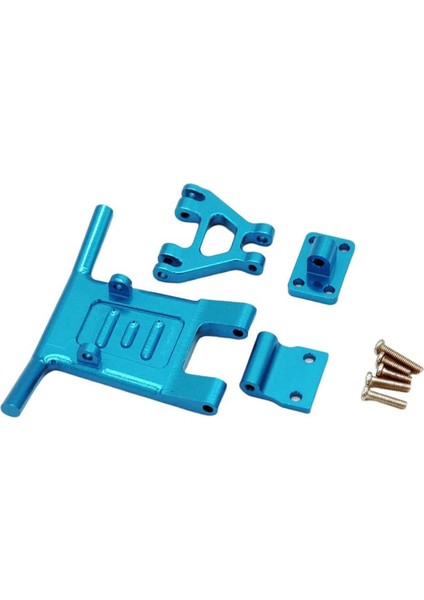Rc Araba Metal Ön Koruma ve Tampon Seti Wltoys 124016 124018 Paletli Araba Yedek Parçaları Mavi (Yurt Dışından)