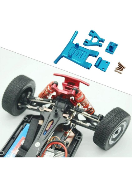 Rc Araba Metal Ön Koruma ve Tampon Seti Wltoys 124016 124018 Paletli Araba Yedek Parçaları Mavi (Yurt Dışından)