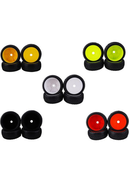4 Adet 17MM Hex 1/8 Rc Off-Road Buggy Araba Lastik Lastikler Ön Arka Jant Lastik Aksesuarları Losi Hpı Kyosho Mp9,4 (Yurt Dışından)