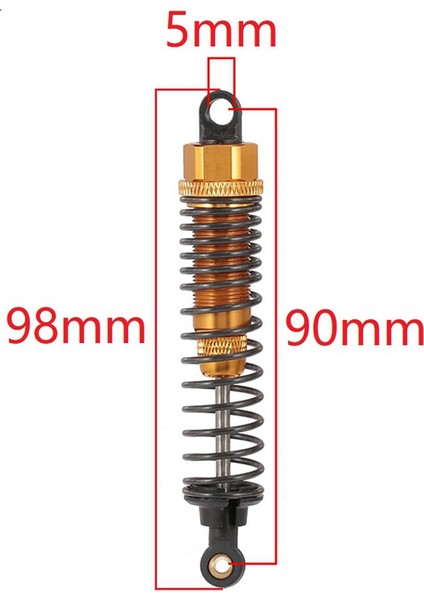 Adet 106004 Metal Amortisör Damperi 98MM 06038 06062 Hsp 1/10 Off Road Buggy Kamyon Araba Yükseltme Parçaları, 4 (Yurt Dışından)