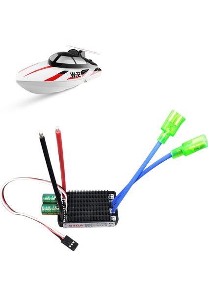 Yüksek Güç 12V-24V Su Geçirmez Çift Yönlü Rc Esc Fırça Esc, Rc Araba ve Tekne Için 640A (Yurt Dışından)