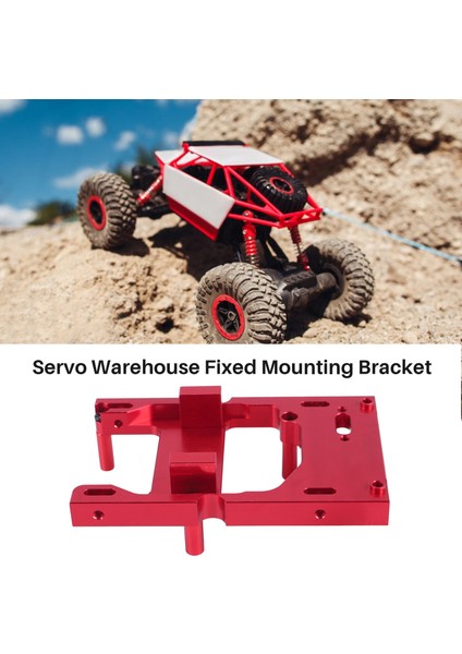 Rc Araba Metal Direksiyon Servo Depo Sabit Montaj Braketi Wpl B14 B24 C14 C24 Q65 Mn D90 D99S MN45, Kırmızı (Yurt Dışından)
