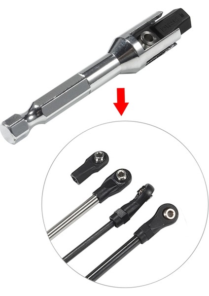 Hızlı Montaj Aracı Rotil Anahtarı ile 1/4 Inç Hex Shank Fit 5347 Çubuk Uçları Rc Paletli Bağlantılar Için Trx4 SCX10 Tf2, 1 (Yurt Dışından)