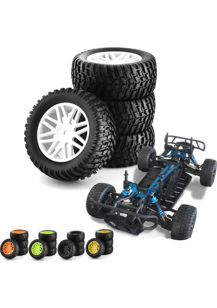 Adet Rc 1/10 Ölçekli Off-Road Araba Lastikleri Lastik ve Tekerlekler Hsp 94166/94107/94106, Beyaz (Yurt Dışından)