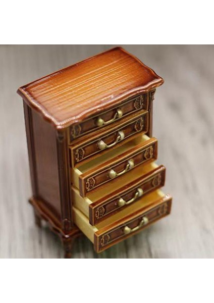 Dollhouse Minyatür Şifonyer Yatak Odası Başucu Masa Depolama Çekmecesi Dolap Modeli Dollhouse Sahne Dekor (Yurt Dışından) fiyatları