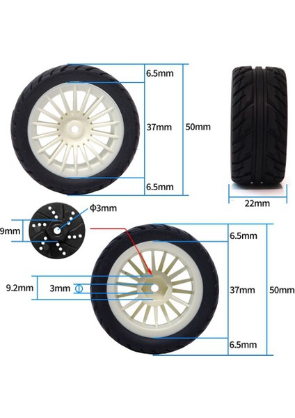 4 Adet Kauçuk Lastikler Lastik Tekerlek SG1603 SG1604 Sg 1603 Udırc UD1601 UD1602 UD1603 UD1604 1/16 Rc Araba Yükseltme Parçaları, 2 (Yurt Dışından)