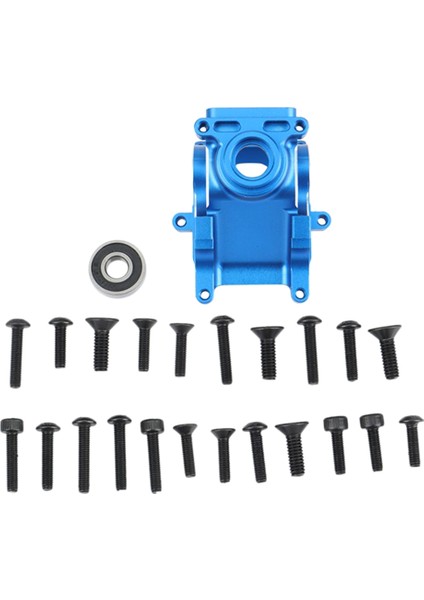 Arrma 1/8 Kraton Outcast Senton Talion Typhon 1/7 Infraction Rc Araba Için Metal Ön Arka Şanzıman Kasası Konut Seti, Mavi (Yurt Dışından)