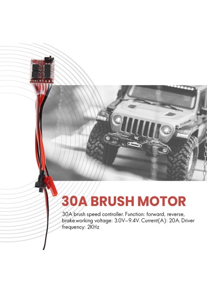 Rc Esc 30A 4-8 V Fırça Motoru Hız Kontrol Cihazı 1/16 1/18 Tırmanma Rc Araba Gemi Tankı Mini 4WD Wpl Araba (Yurt Dışından)