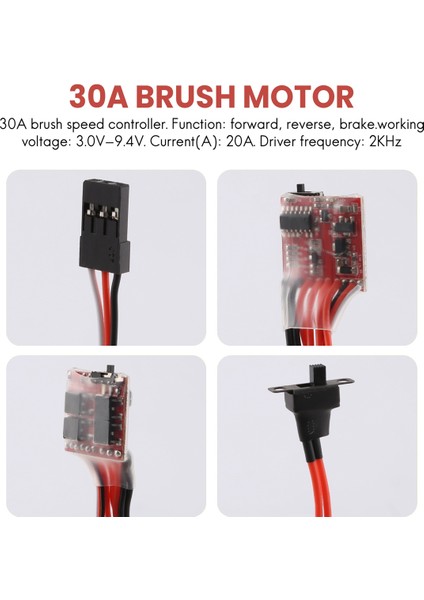 Rc Esc 30A 4-8 V Fırça Motoru Hız Kontrol Cihazı 1/16 1/18 Tırmanma Rc Araba Gemi Tankı Mini 4WD Wpl Araba (Yurt Dışından)