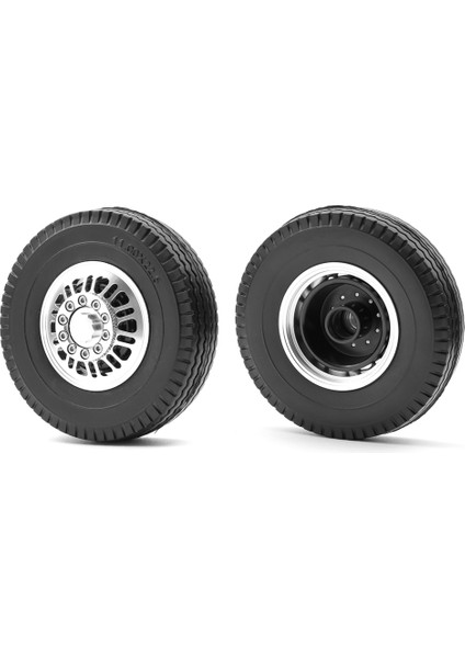 2 Adet 85MM Sert Kauçuk Lastikler Metal Tekerlek 1/14 Tamiya Rc Traktör Kamyon Man King Hauler Actros Scanıa Yükseltme Parçaları (Yurt Dışından)