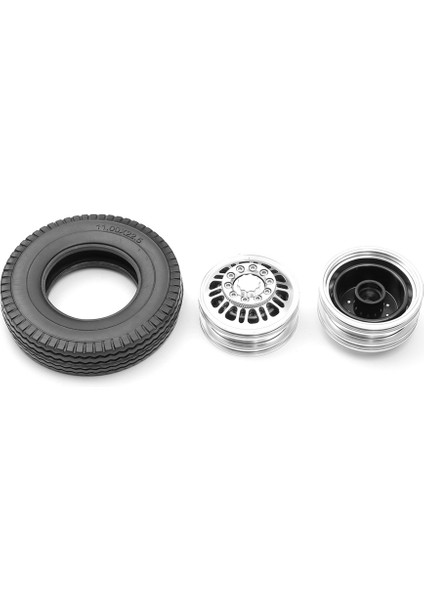 2 Adet 85MM Sert Kauçuk Lastikler Metal Tekerlek 1/14 Tamiya Rc Traktör Kamyon Man King Hauler Actros Scanıa Yükseltme Parçaları (Yurt Dışından)